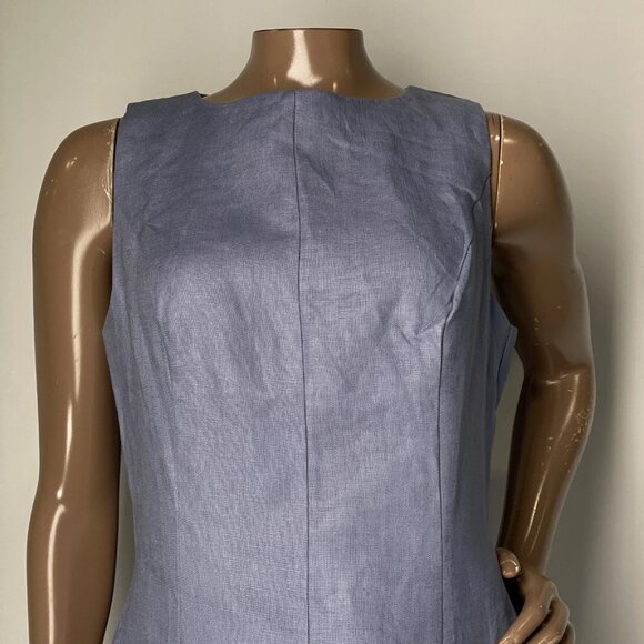 Reformation Women’s Citron Linen Mini Dress Size 2 Cornflower Blue Sleeveless - Picture 10 of 11